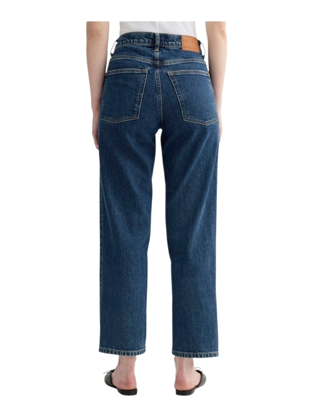 Everlane The Way-High Jean Highrise Straight Dark Indigo  Size 26 NWT - Picture 6 of 7